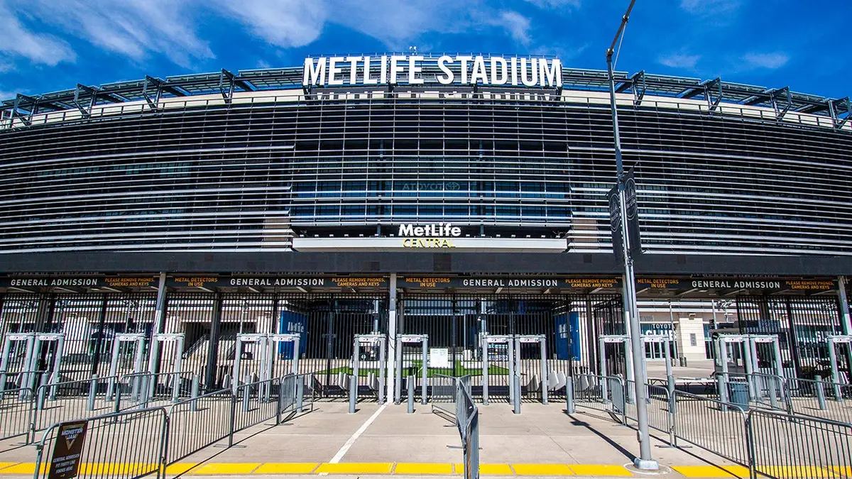 MetLife Stadium exterior in Eastern Rutherford New Jersey