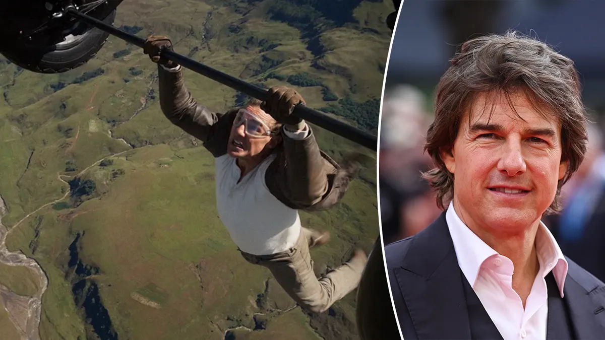 Split photo of Tom Cruise in 