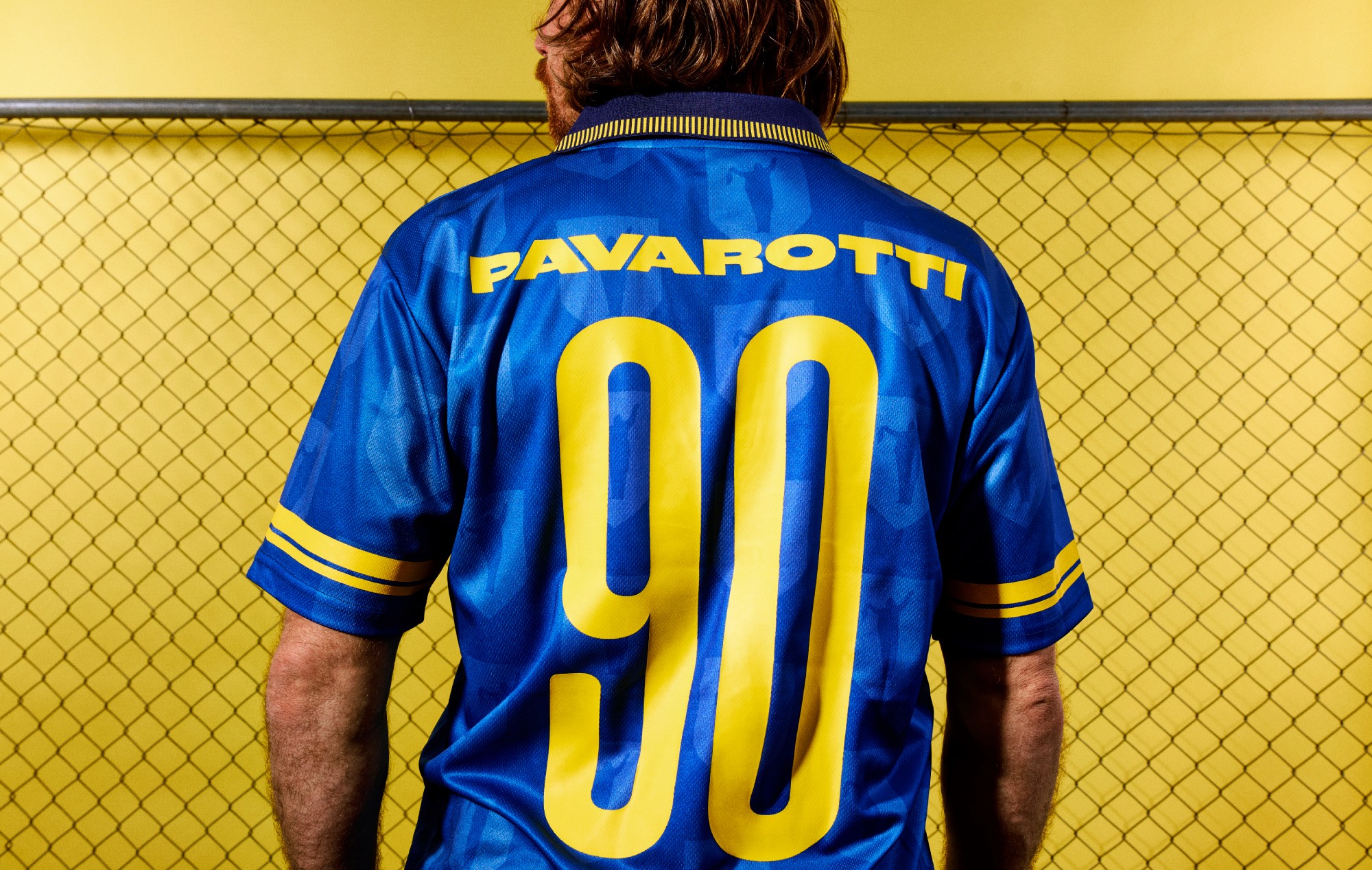 One of the new Pavarotti football shirts