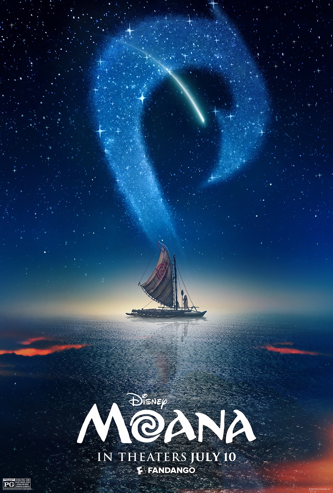Pôster de ação ao vivo de Moana Fandango