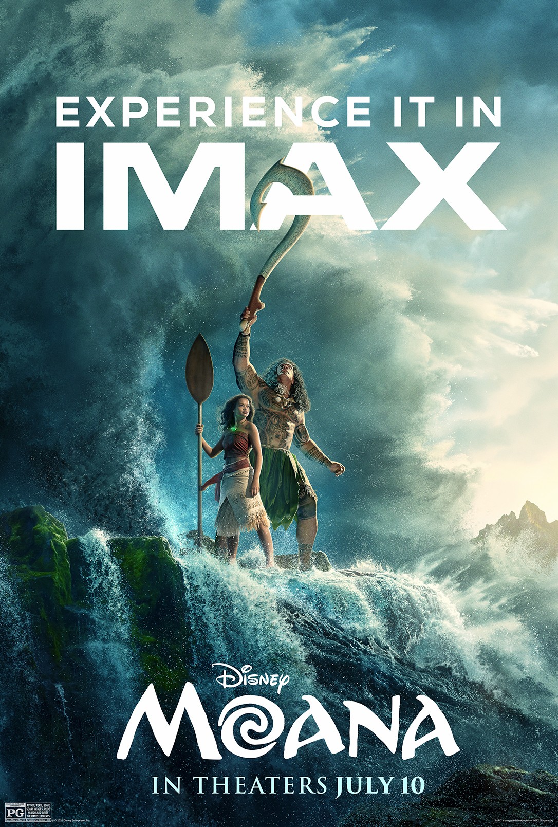 Pôster de ação ao vivo Moana IMAX