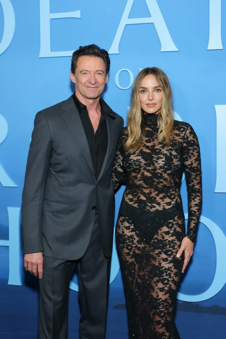 Hugh Jackman na estreia de A Morte de Robin Hood