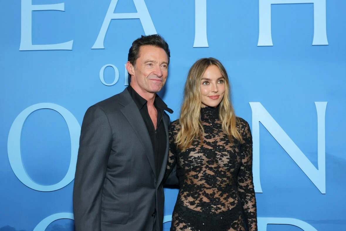 Hugh Jackman na estreia de A Morte de Robin Hood