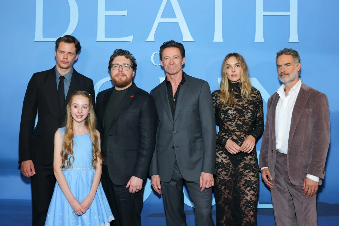 Hugh Jackman na estreia de A Morte de Robin Hood