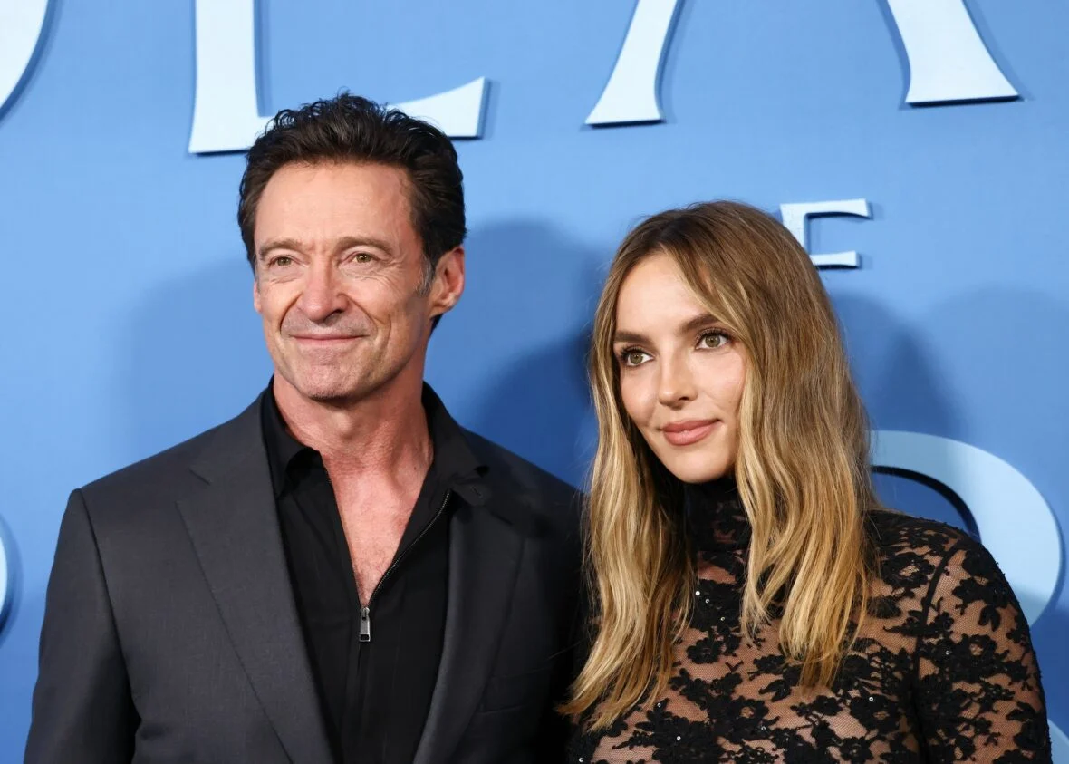 Hugh Jackman na estreia de A Morte de Robin Hood