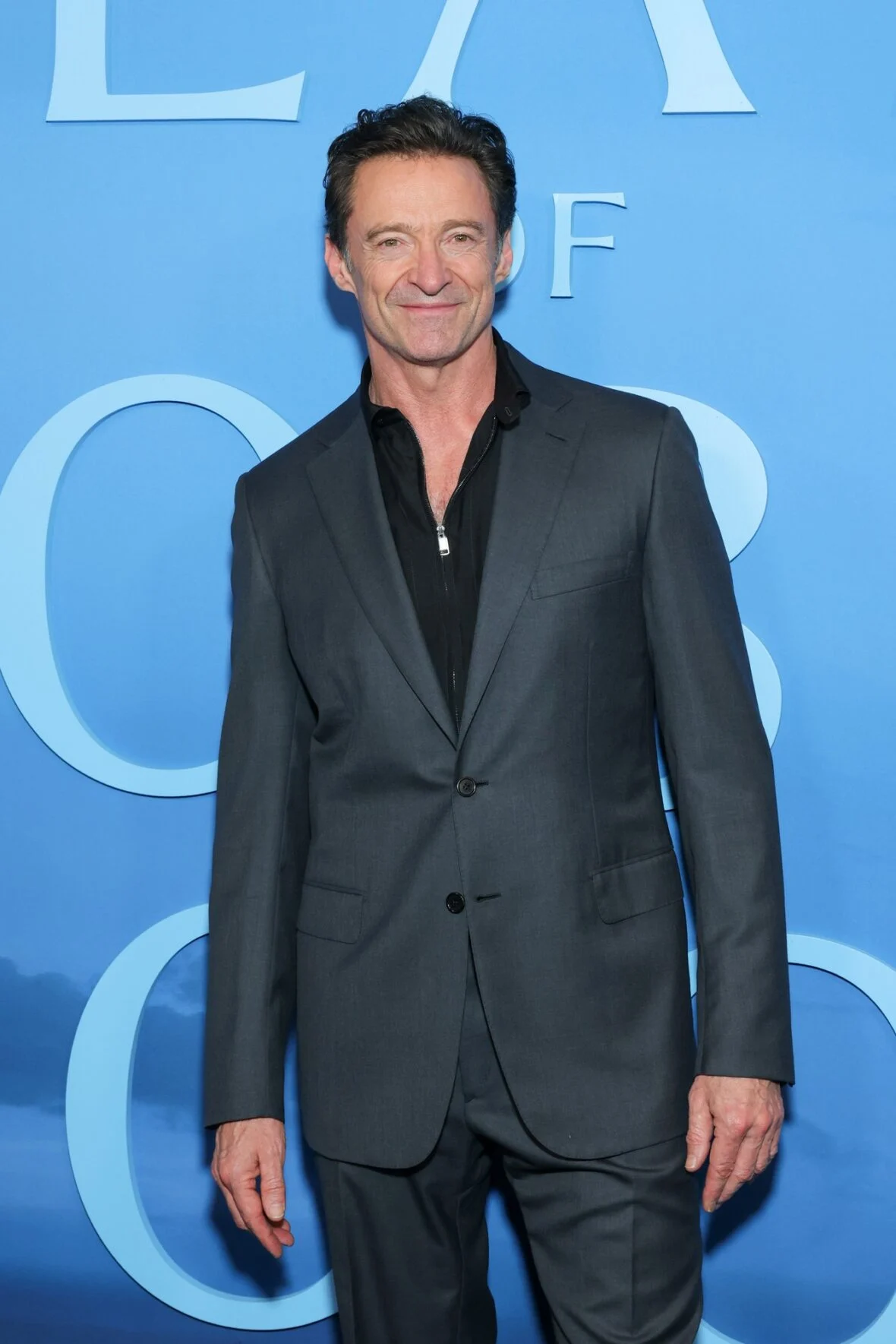 Hugh Jackman na estreia de A Morte de Robin Hood