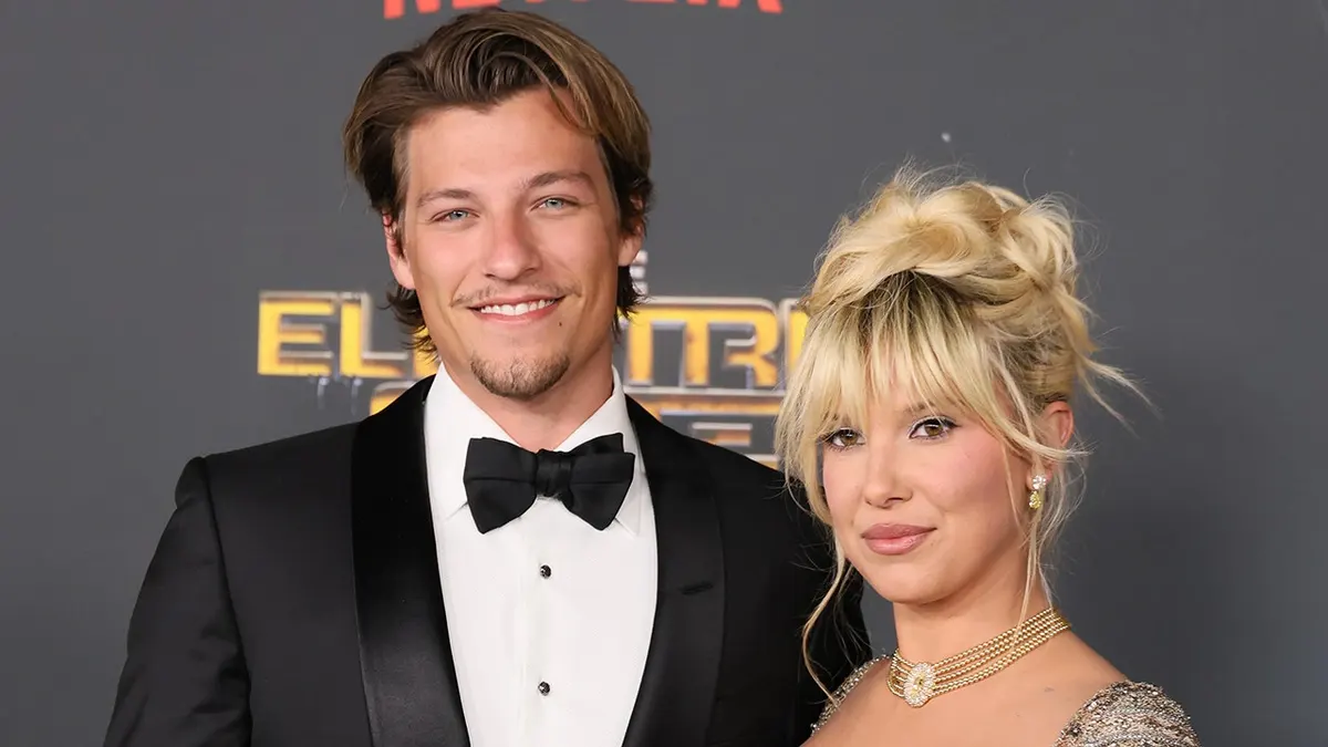 Millie Bobby Brown and Jake Bongiovi at the Los Angeles premiere of