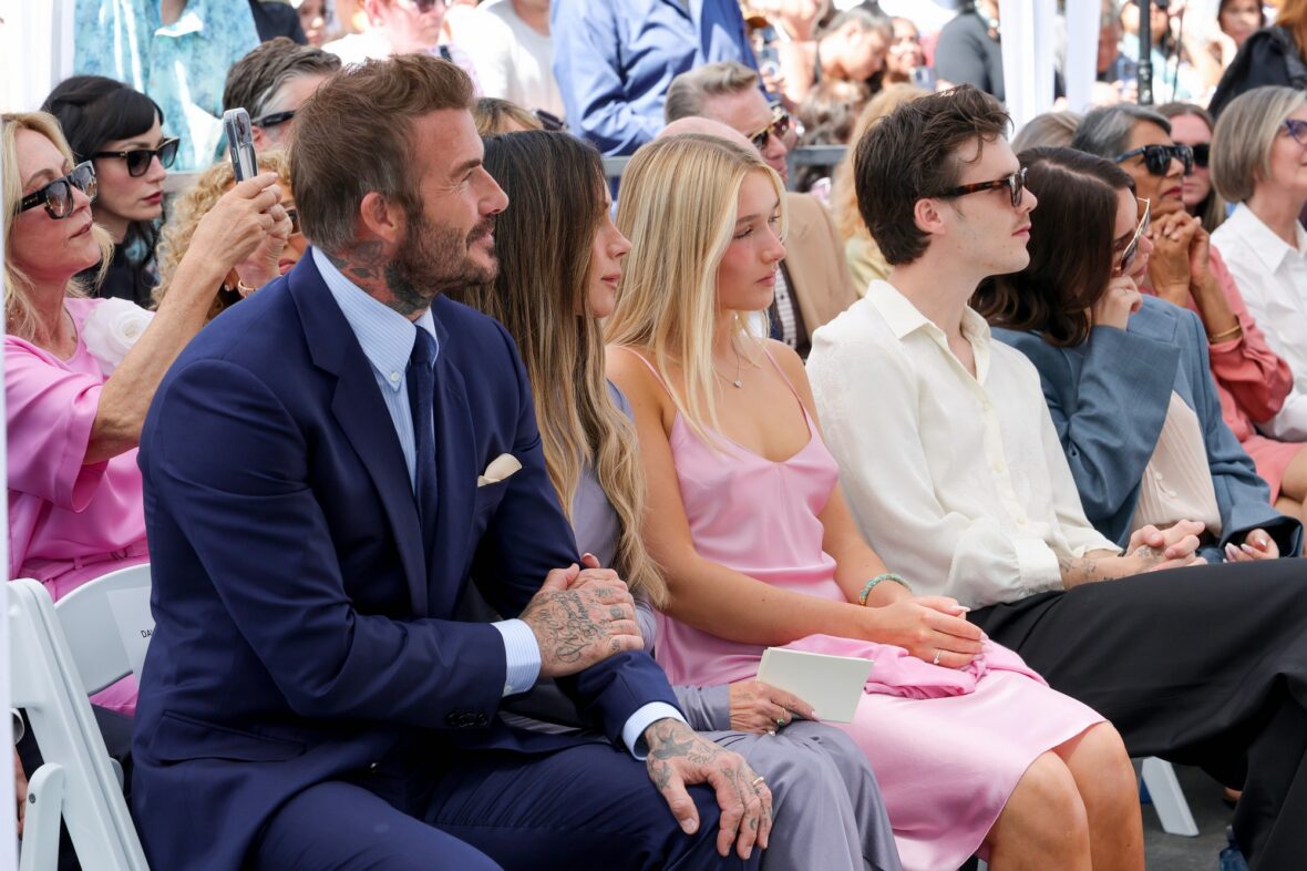Família Beckham na cerimônia da estrela de David Beckham