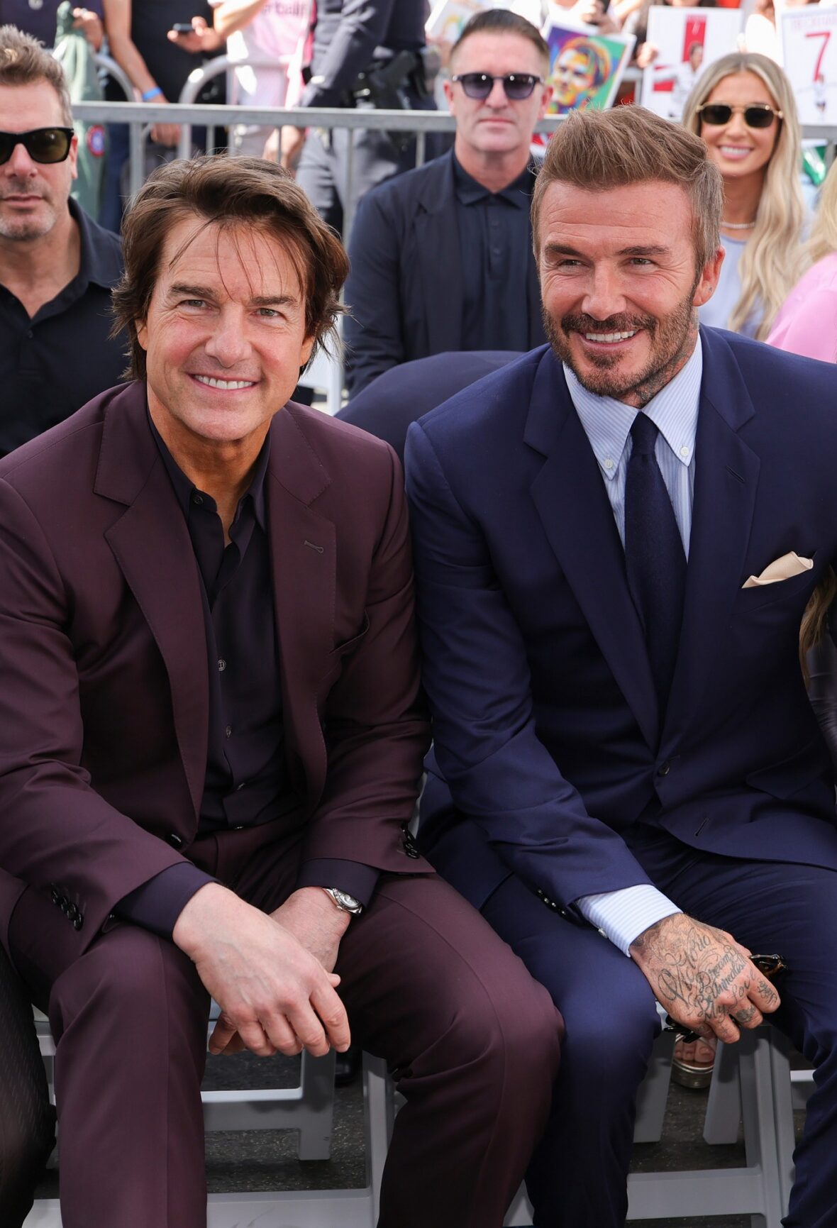 Tom Cruise na cerimônia da estrela de David Beckham
