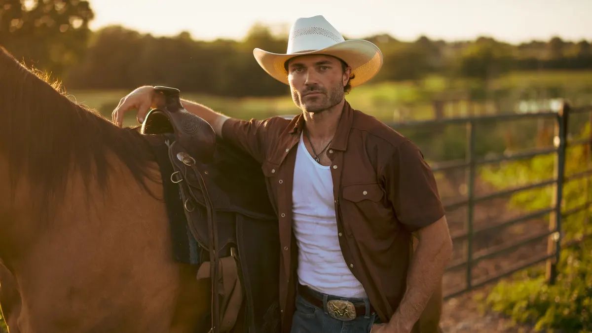 Steven McBee Jr with a horse