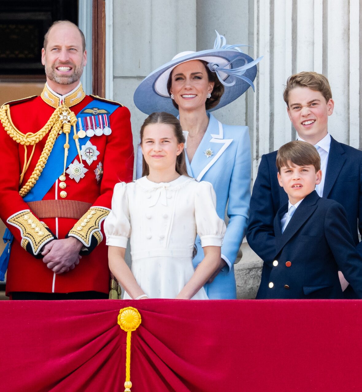 Família Real Britânica em Trooping the Color