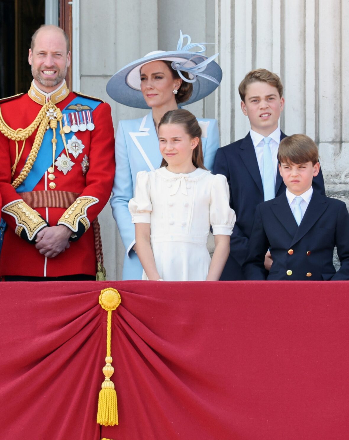 Família Real Britânica em Trooping the Color