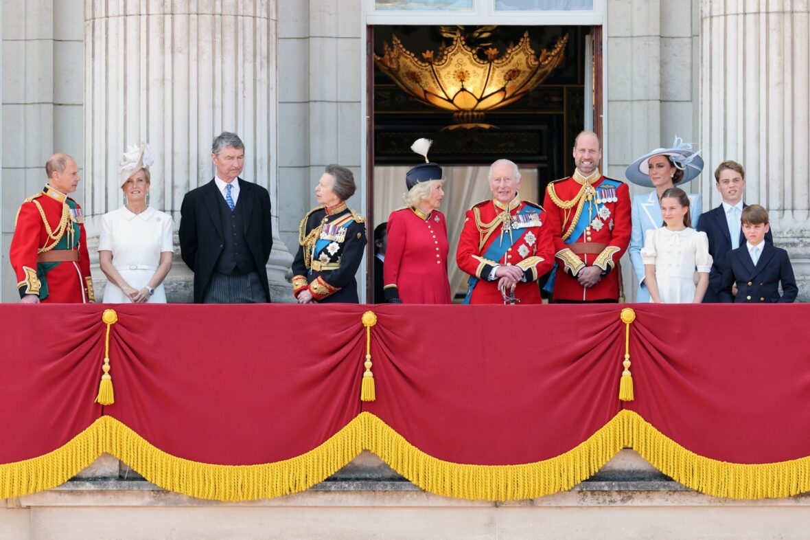 Família Real Britânica em Trooping the Color