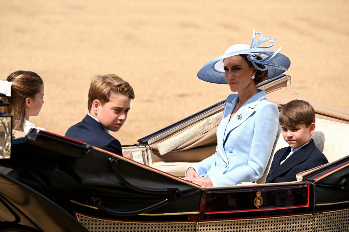 Família Real Britânica em Trooping the Color