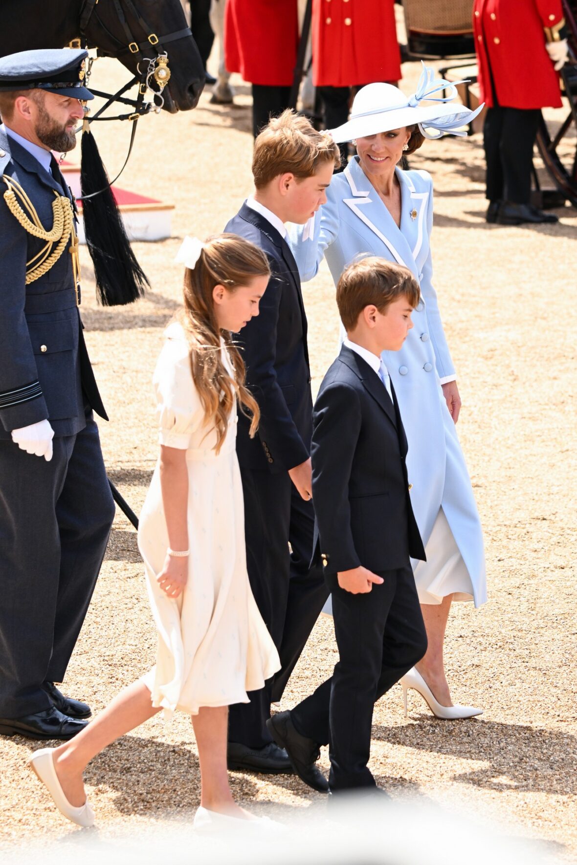 Família Real Britânica em Trooping the Color