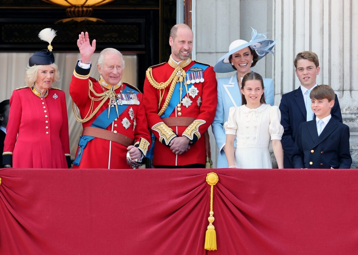 Família Real Britânica em Trooping the Color