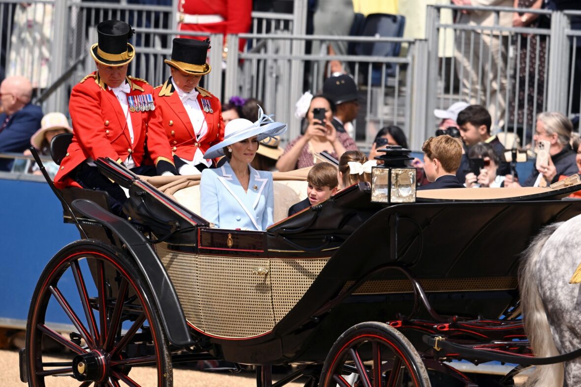 Família Real Britânica em Trooping the Color