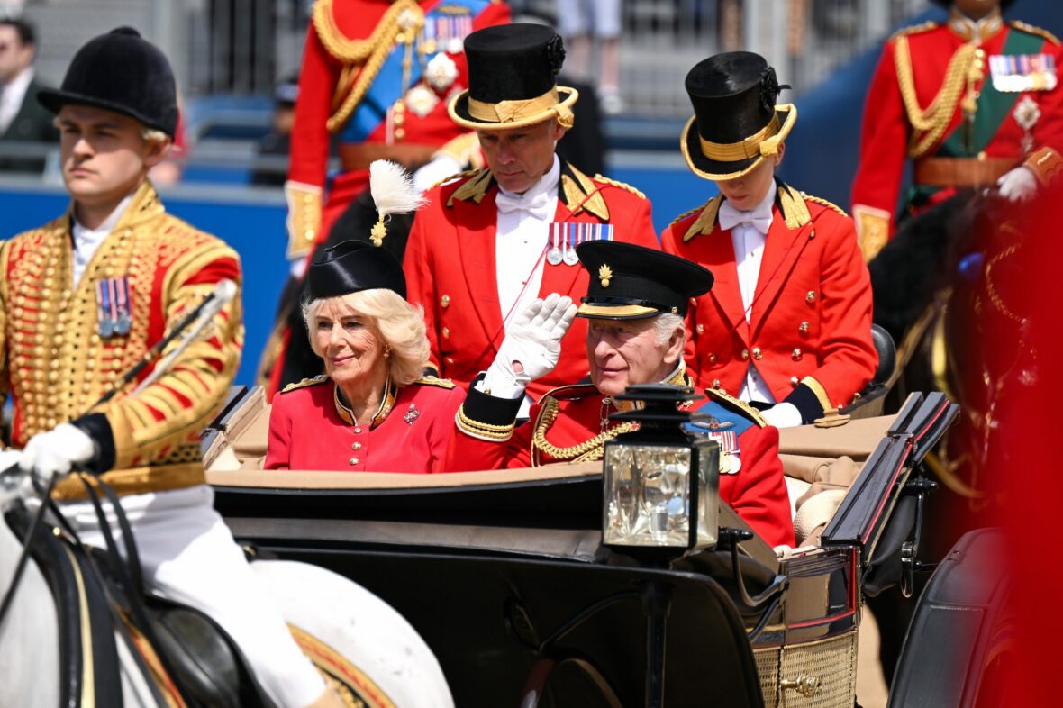 Família Real Britânica em Trooping the Color