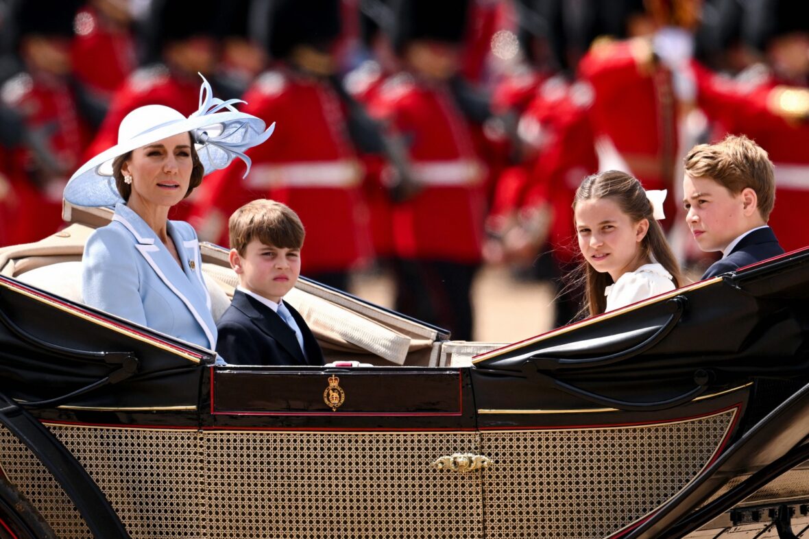 Família Real Britânica em Trooping the Color