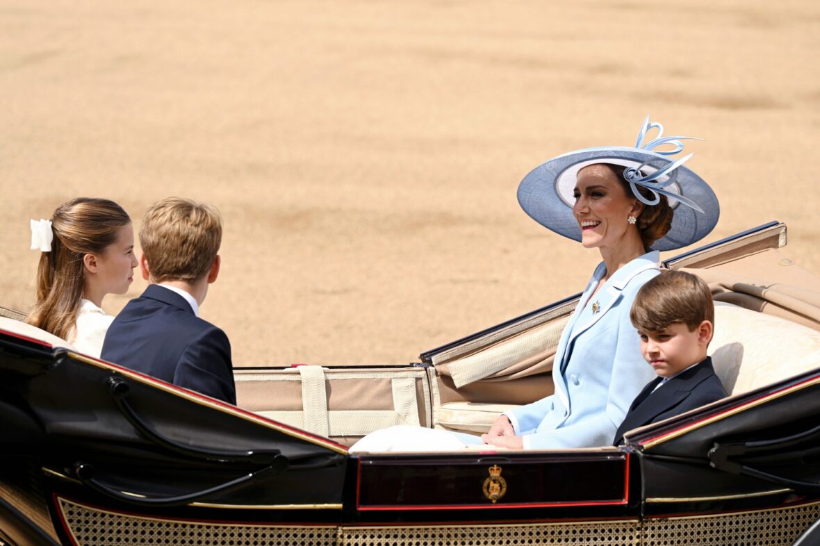 Família Real Britânica em Trooping the Color