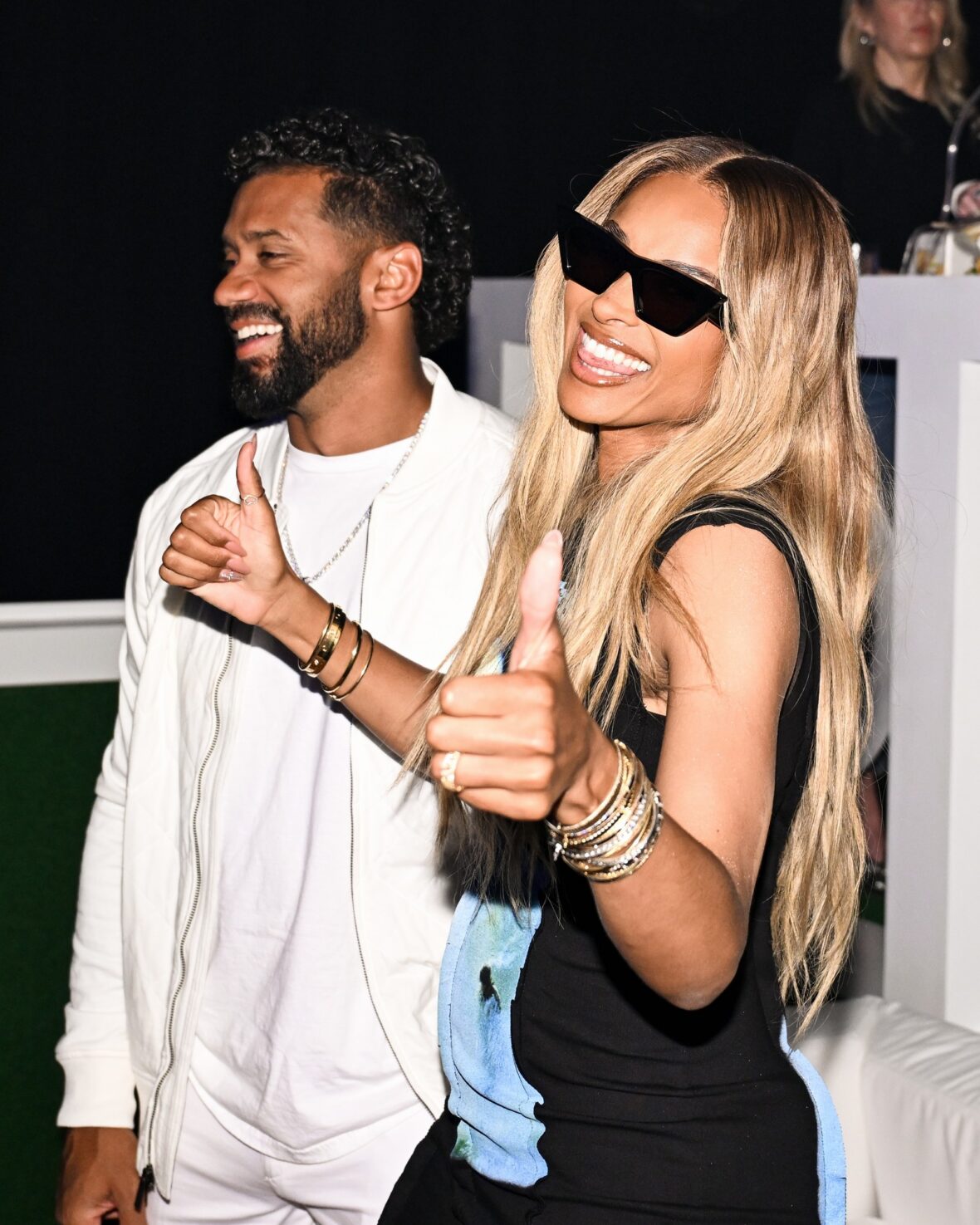 Ciara + Russell Wilson participam da The One Party by Uber em Nova York
