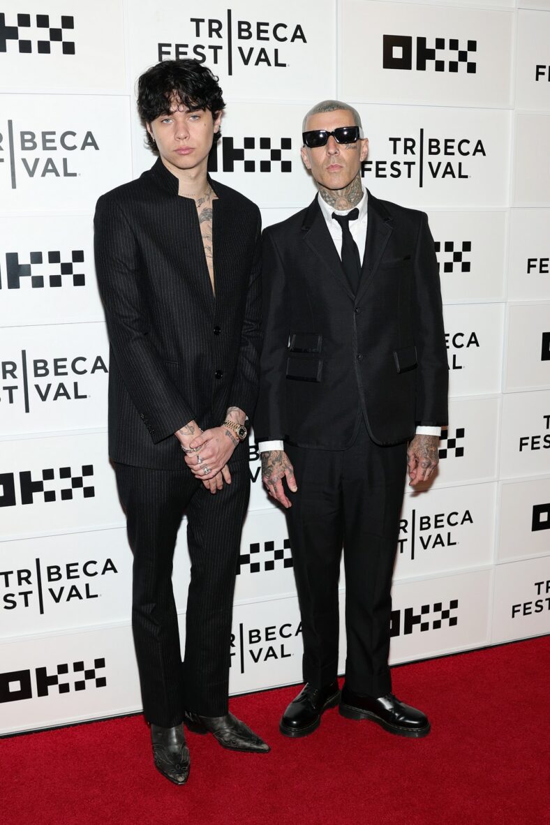 Landon Barker e Travis Barker no Tribeca Film Festival