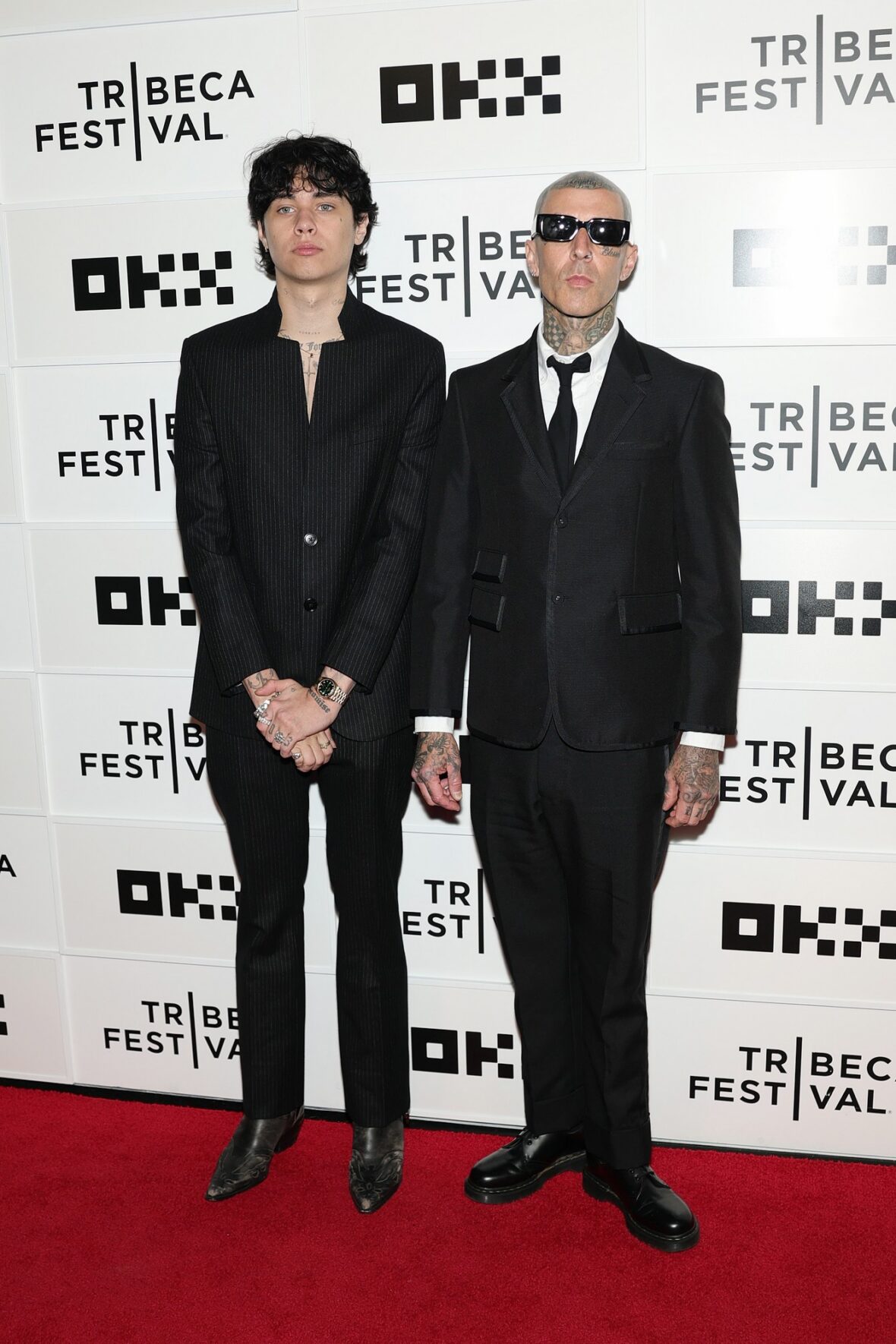Landon Barker e Travis Barker no Tribeca Film Festival