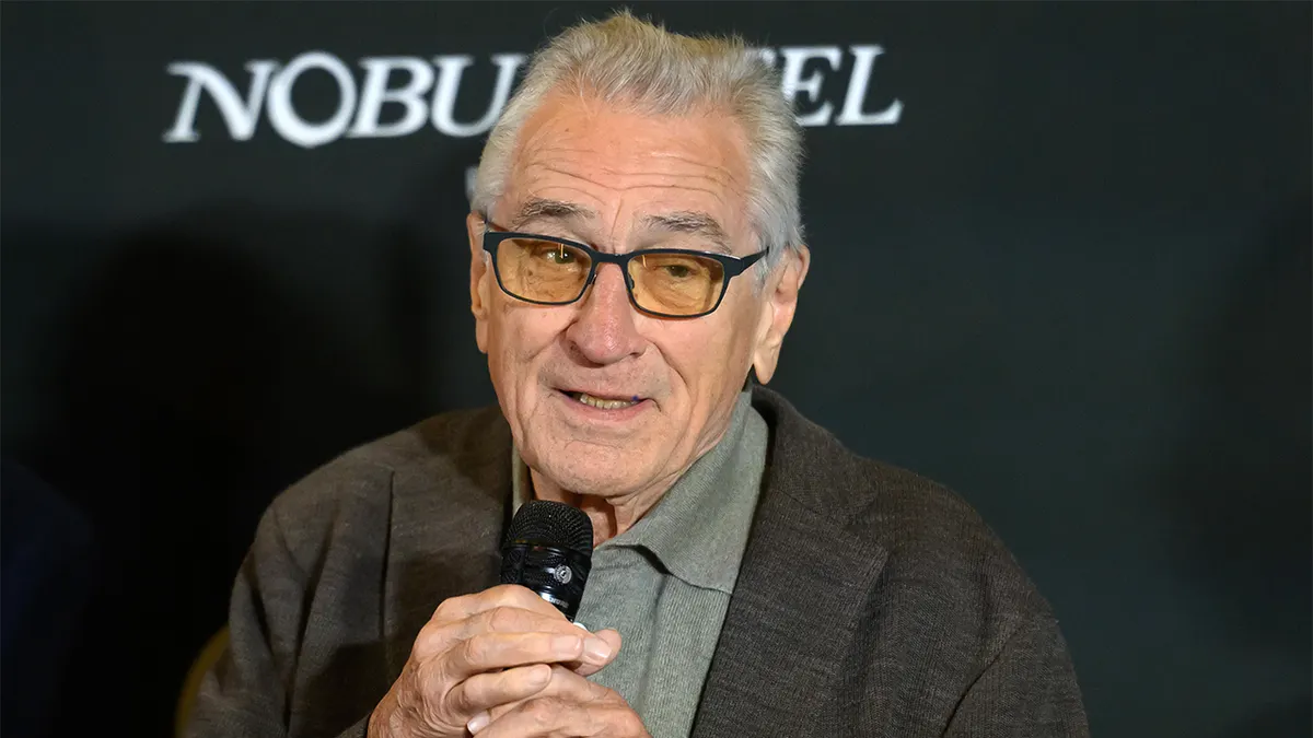 Actor Robert De Niro standing at the Nobu hotel opening in Rome.