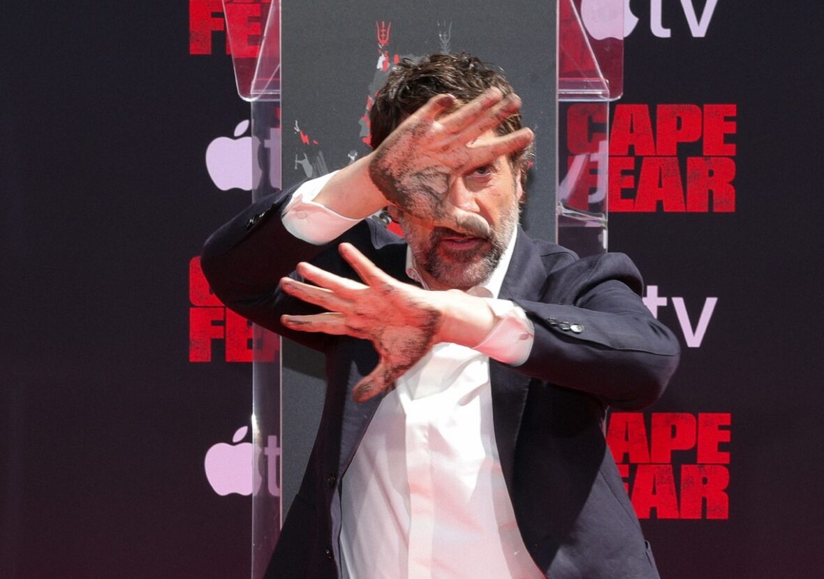 Javier Bardem em sua cerimônia de impressão de mão e pegada no TCL Chinese Theatre