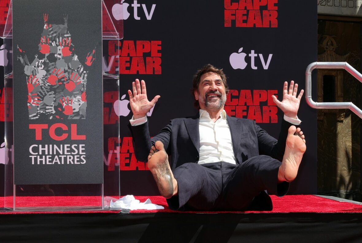 Javier Bardem em sua cerimônia de impressão de mão e pegada no TCL Chinese Theatre