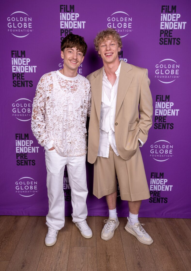Joe Bird e Stacy Clausen na exibição do filme Levítico em Los Angeles