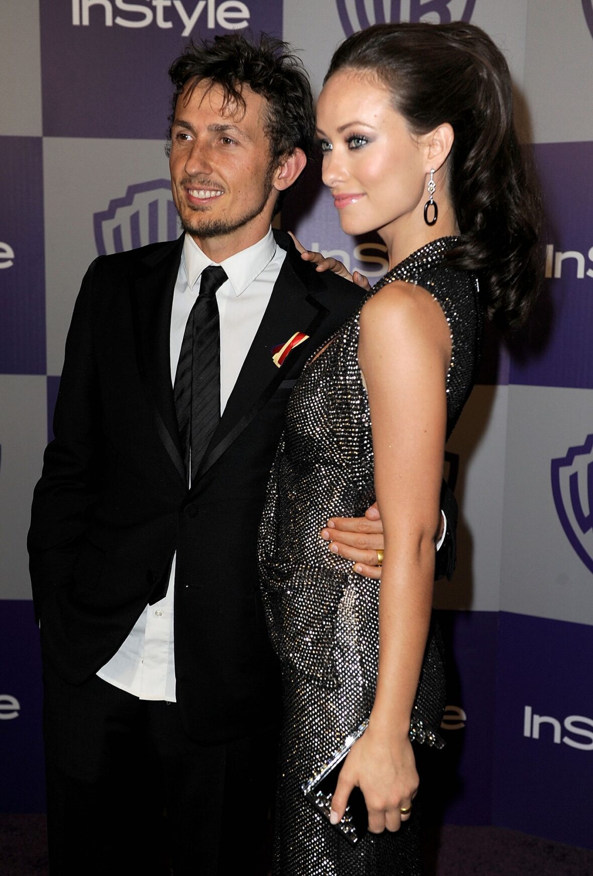 Olivia Wilde posa com o ex-marido Tao Ruspoli em foto retrógrada