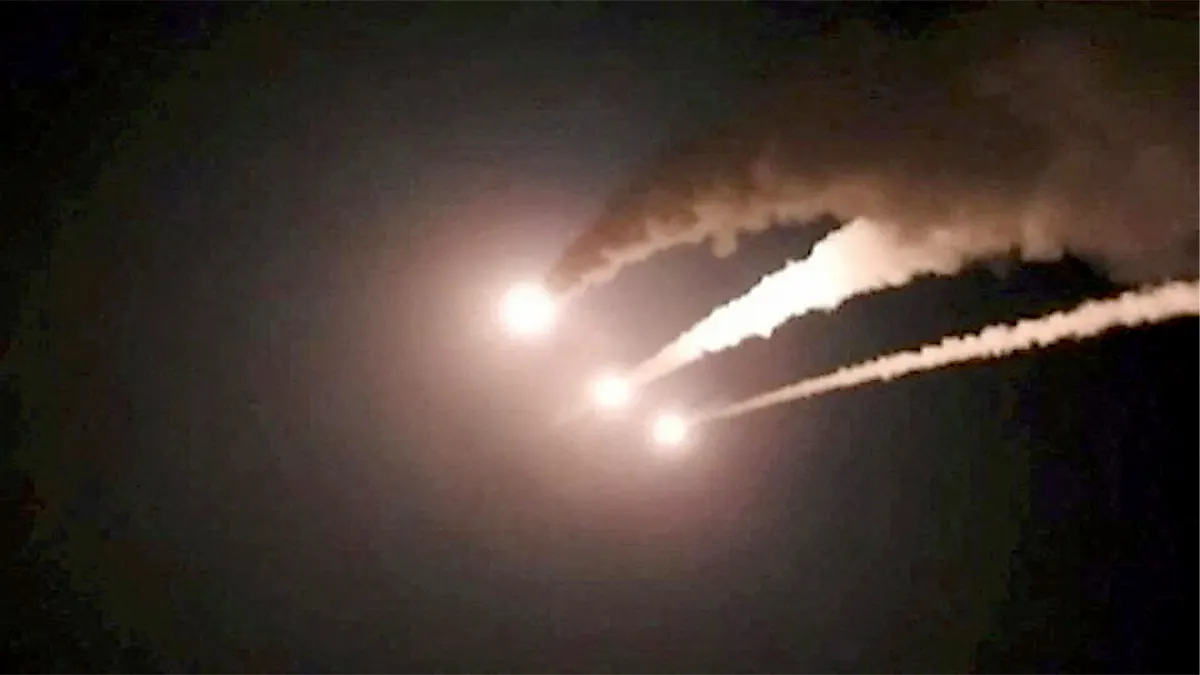 Iranian missiles are seen targeting Israel during the recent conflict.