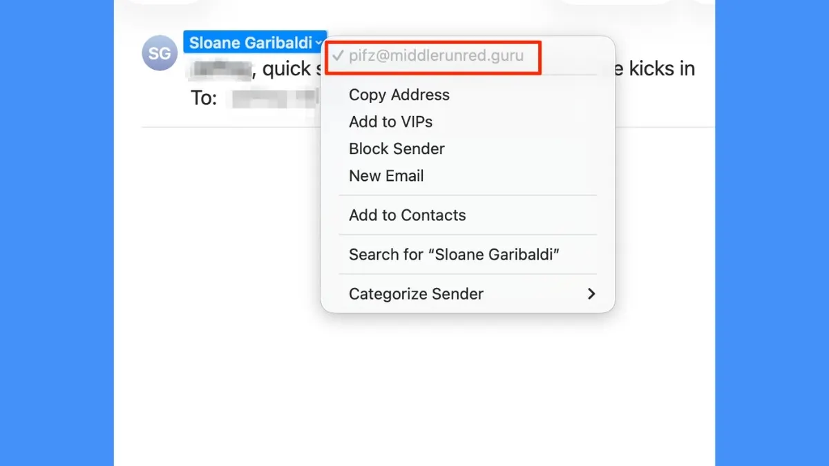 A webpage with an email address highlighted