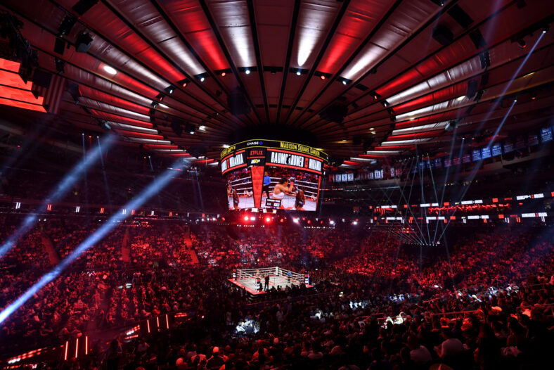 Uma vista do interior do Madison Square Garden