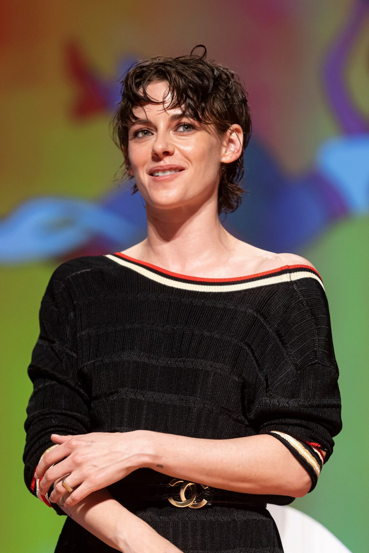 A presidente do júri, Kristen Stewart, participa da Cerimônia de Abertura durante o 4º 
