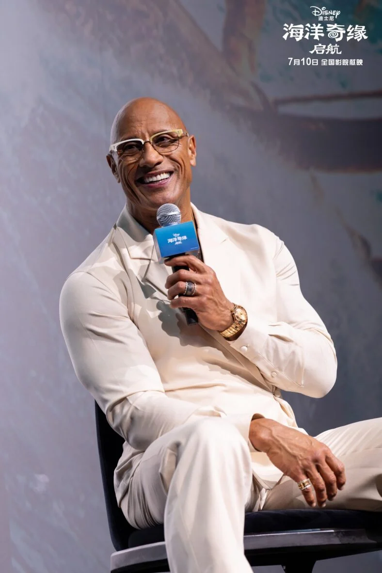 Dwayne Johnson dá início à turnê de imprensa de Moana