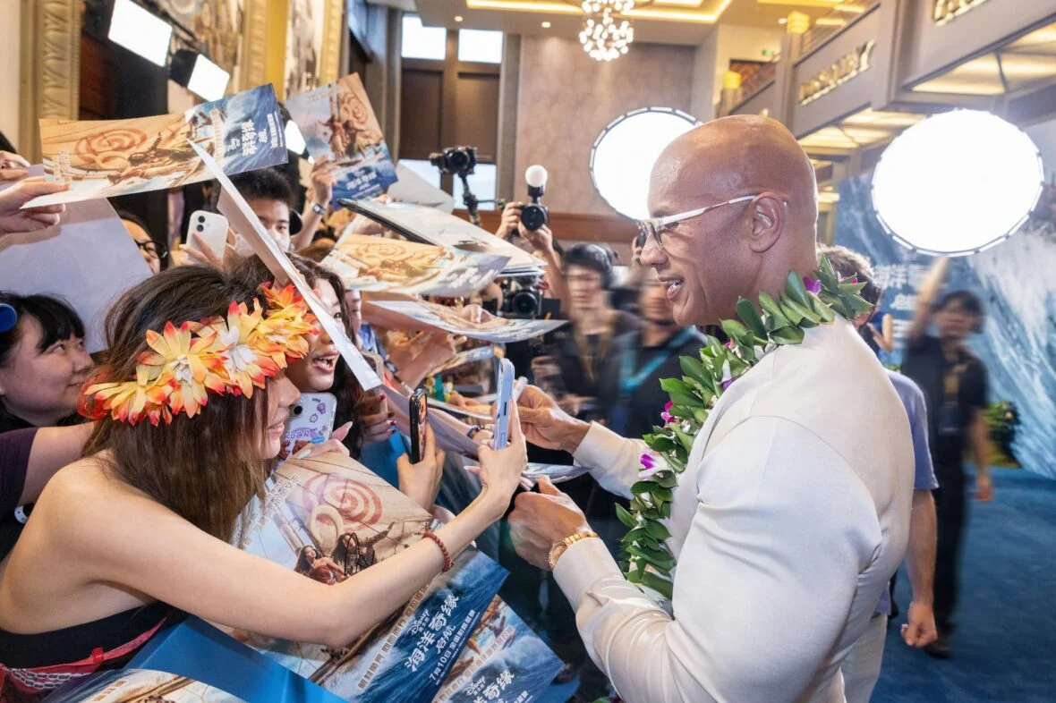Dwayne Johnson dá início à turnê de imprensa de Moana