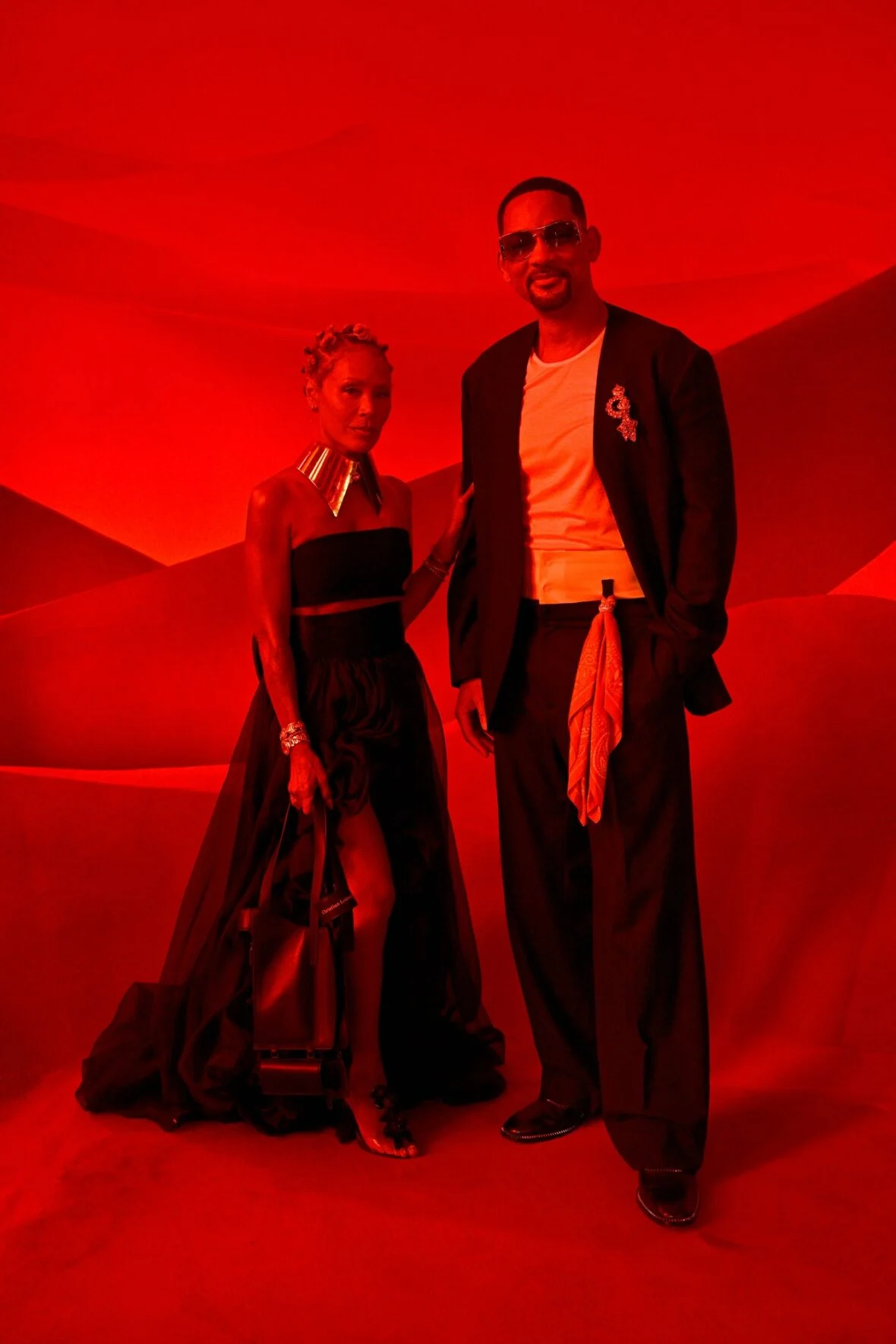 Jada Pinkett Smith e Will Smith assistem ao show de Christian Louboutin