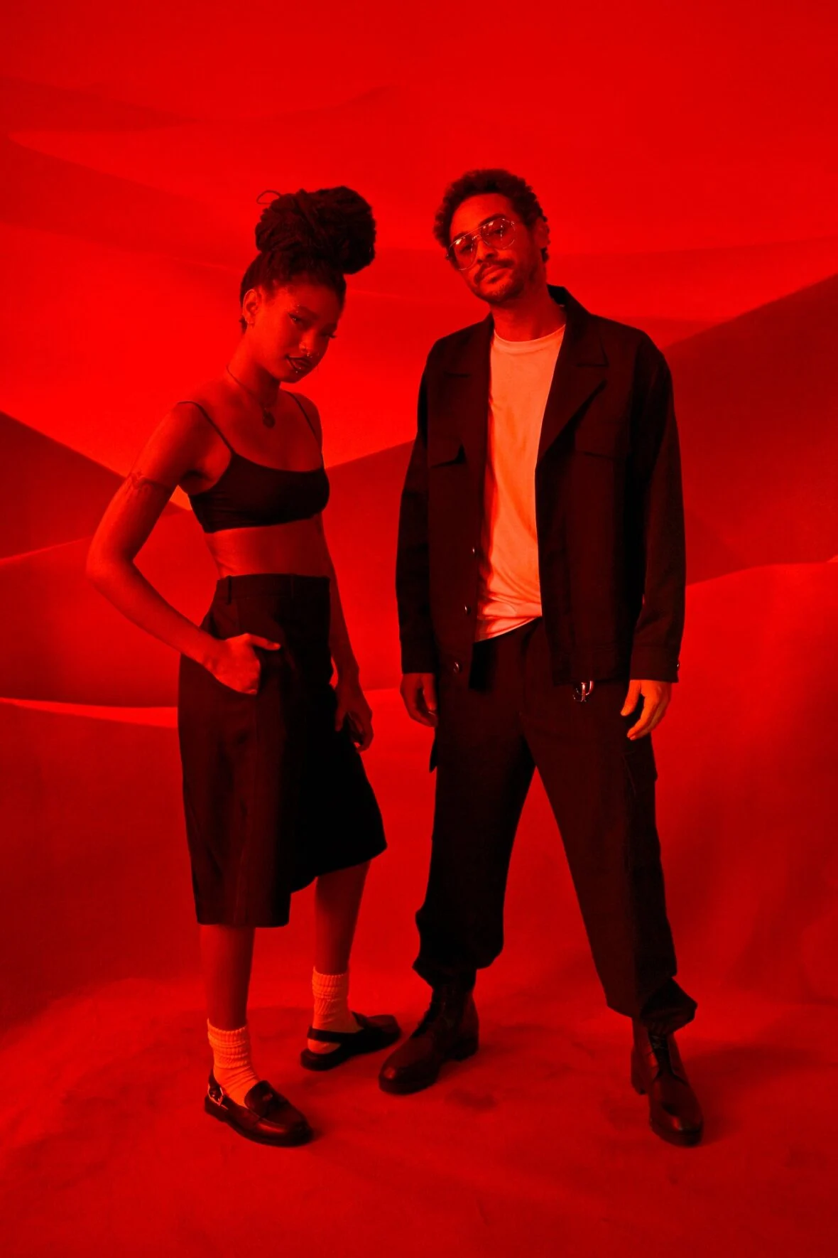 Willow Smith e Trey Smith participam do desfile de Christian Louboutin