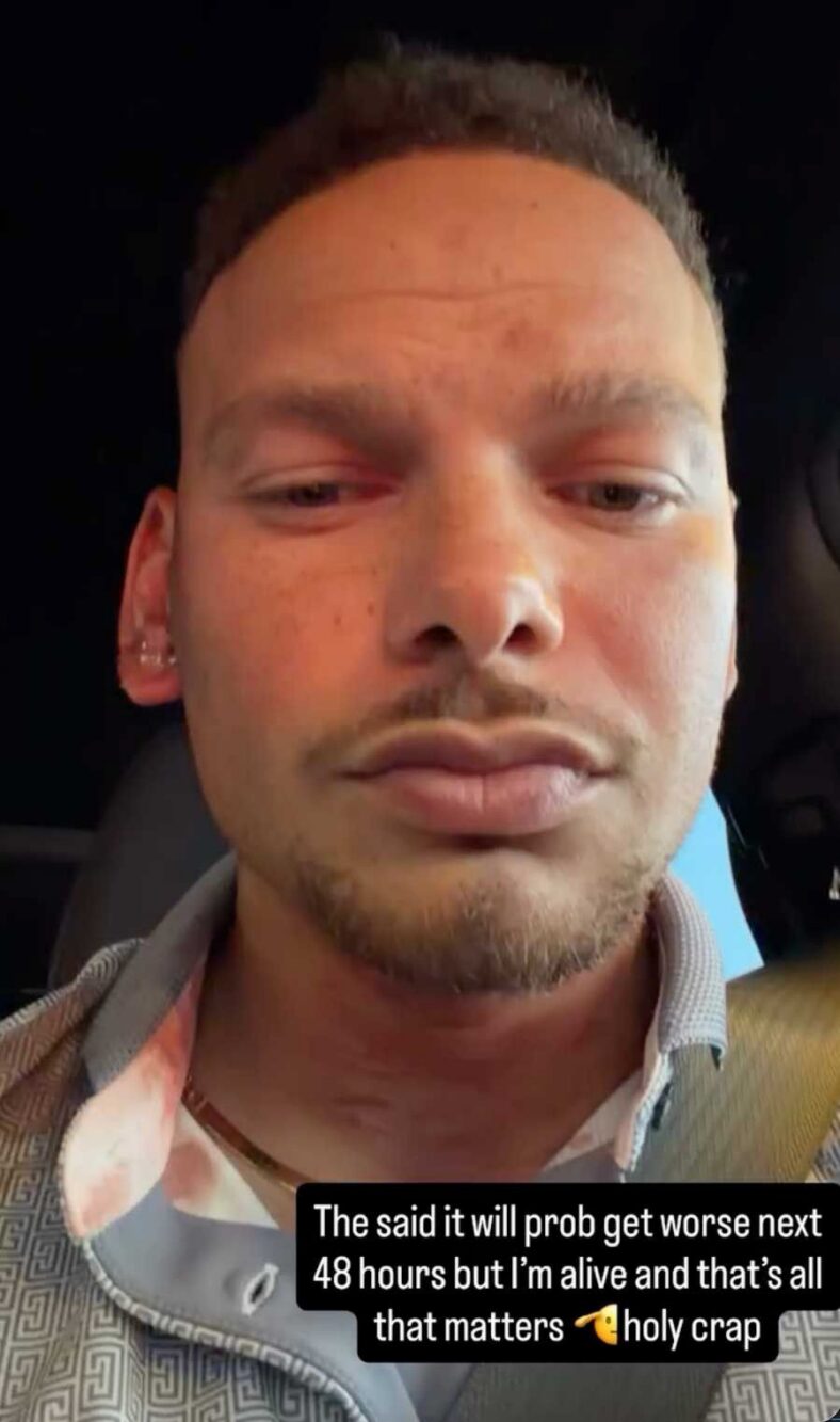 Kane Brown é atingido na cabeça por uma bola de golfe