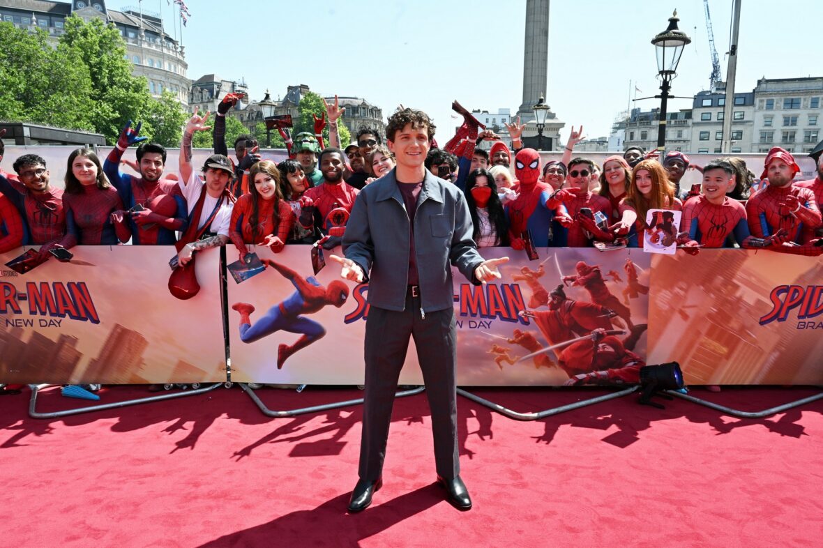Zendaya e Tom Holland no photocall do Homem-Aranha em Londres