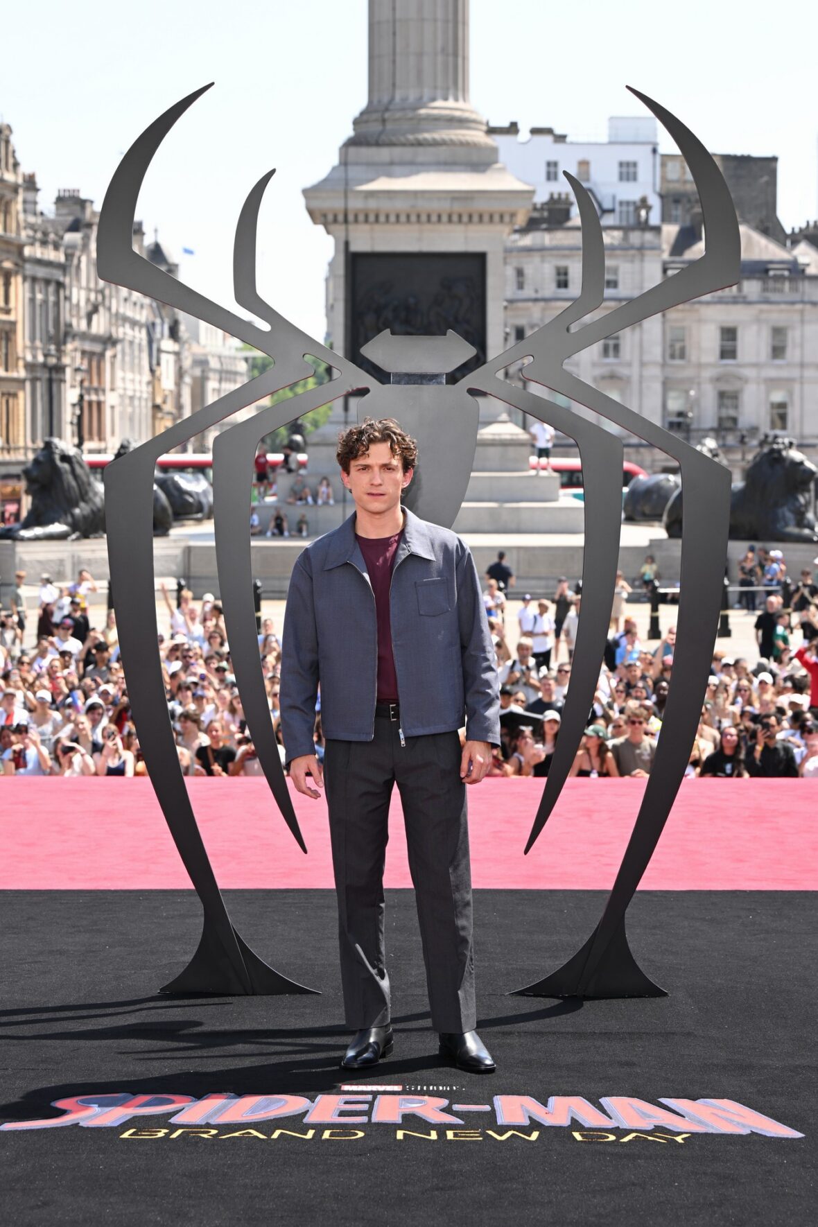 Zendaya e Tom Holland no photocall do Homem-Aranha em Londres