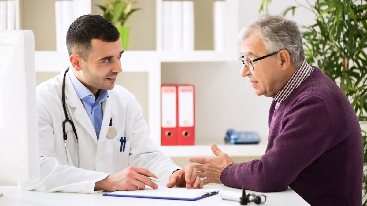 Older man at doctor