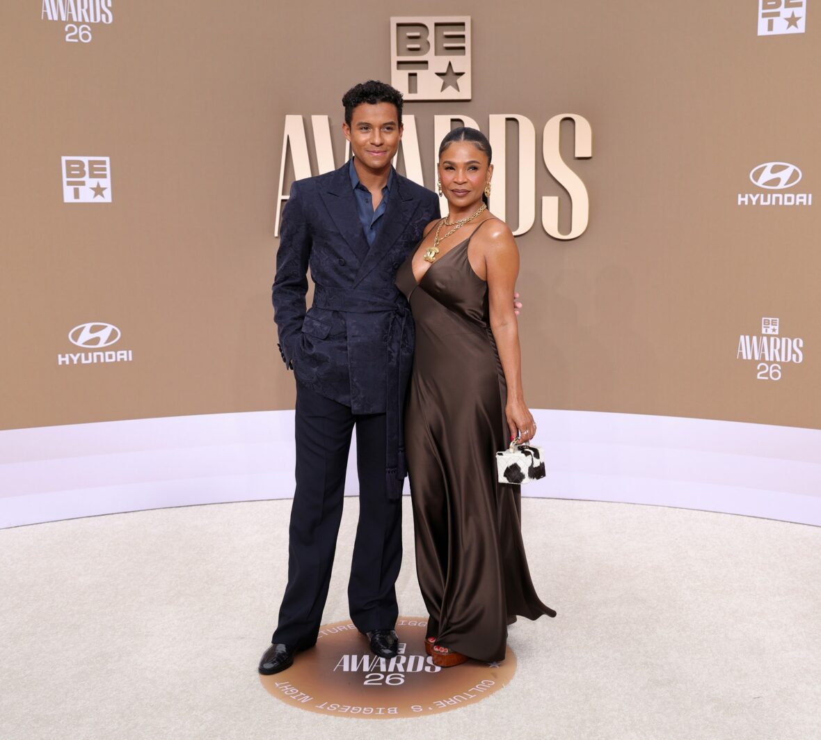 Jaafar Jackson e Nia Long no BET Awards