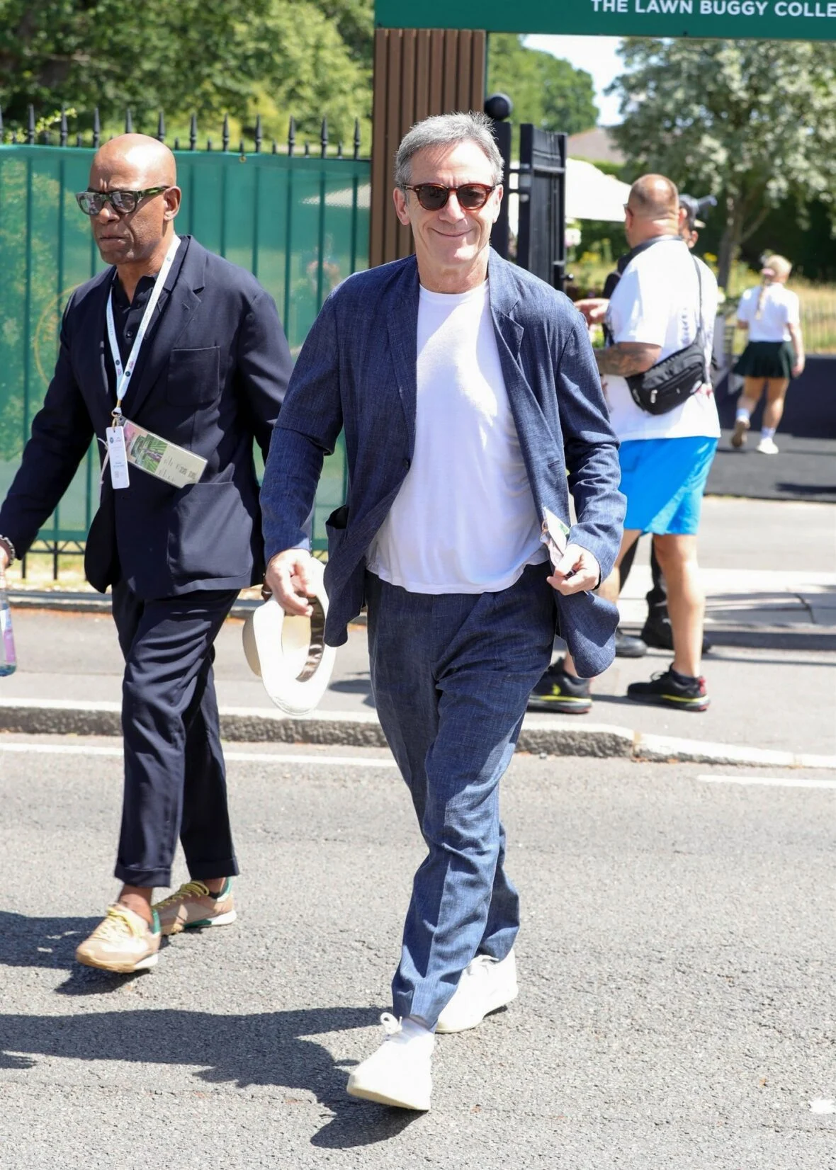 Jason Isaacs e Lennie James em Wimbledon 2026.