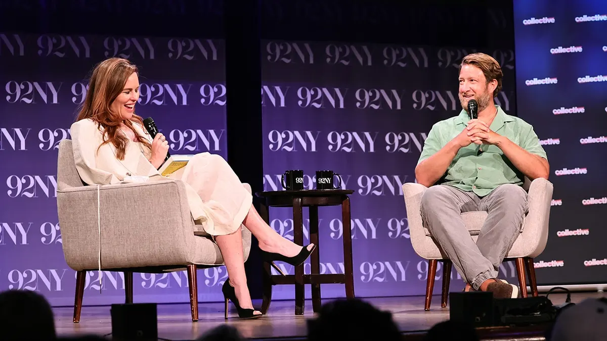 Erika Ayers Badan and Dave Portnoy standing together at 92NY in New York City