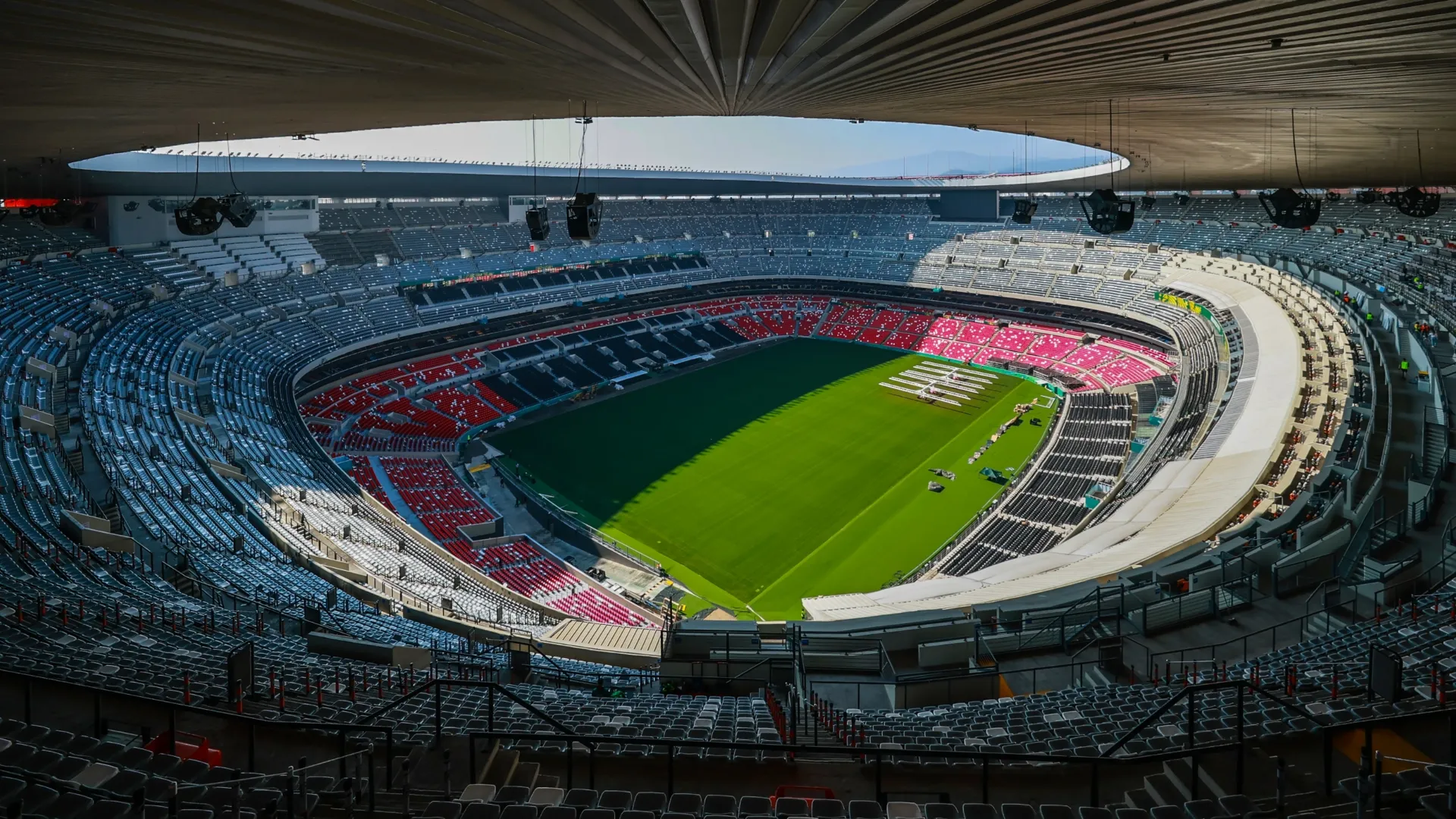 Vista geral do antigo Estádio Azteca, hoje Estádio da Cidade do México.