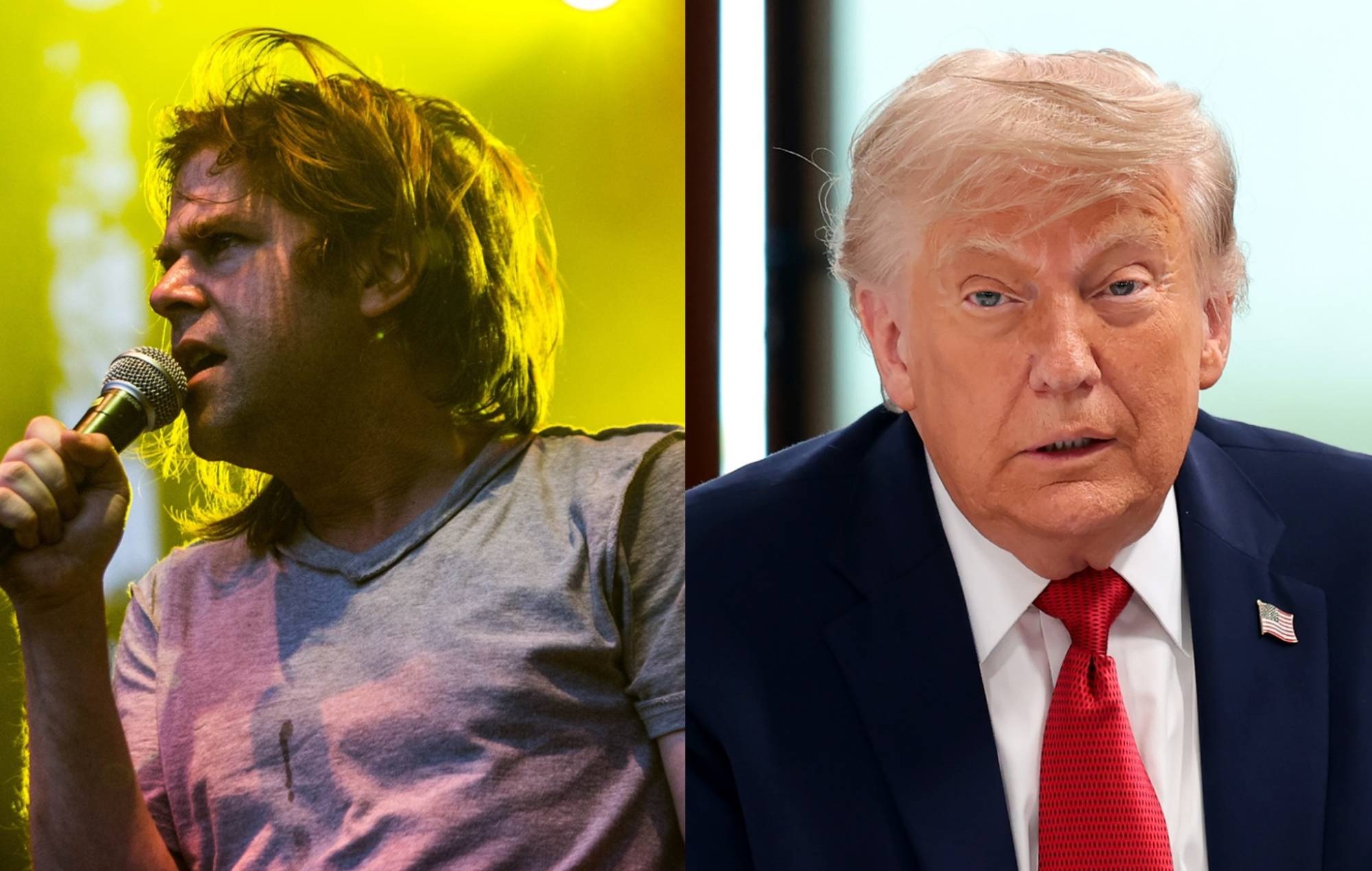 Ariel Pink and Donald Trump CREDIT: Roberto Finizio/NurPhoto via Getty Images/ Anna Moneymaker/Getty Images