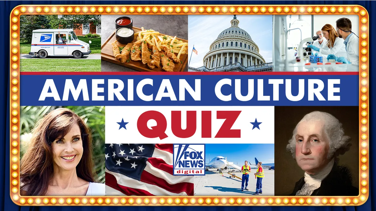 American Culture Quiz, with variety of images displayed in grid